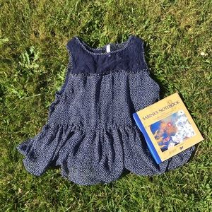 🍪 Xhilaration blue lace tank-top size Large 🍪